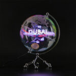 Desktop Colorful Transparent Globe 18cm Holographic 3D Fan