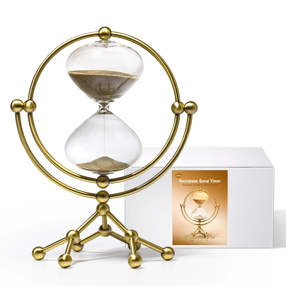 H02ff634e11e741a4beea13388118e319y.webp OEM Production 30 Minute Painting Metal Frame Custom Color Sand Timer Hourglass - Image 1