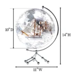 Wellfun High Quality Teaching in English 25CM Transparent World Map Earth Globe - Image 3