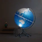 Wellfun Earth for Kids Night Day Antique Metal Tiny Crystal Ball 360Degree Rotating Novelty Gifts Globe Earth Globe Decor Globe - Image 3