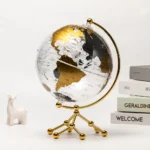 Wellfun New Simple Fashion Home Decorations Metal Stand Transparent Earth Globe Night Light World Globes - Image 2