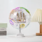 Wellfun Plastic Rotation Globe Decor Desktop World Map Education Earth Globe Map English - Image 3