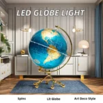 Hot Sale World Map Globe Decorative Desktop Table Decor Multi Color Rotated World Globe Earth - Image 2