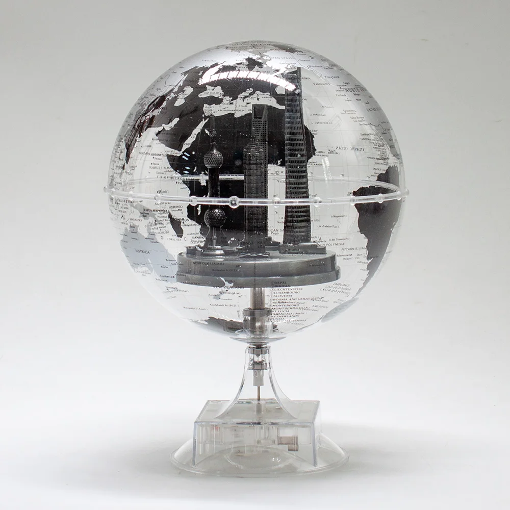 H2bf7927a00a94e5797490b2665a90eebN.webp Huizhou Wellfun Factory Transparent Earth Globe with Shanghai Landmark Souvenir Gift - Image 1