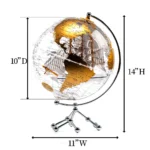 Hot Sale 25CM 10Inch Gold Earth Globe With Metal Stand Desk Top Decor Globe - Image 2