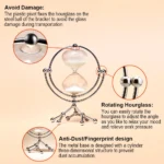 Transparent Glass Sand Clock Hourglasses Sand With Metal Stand - Image 4