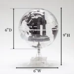 New Product Silver 6inch Transparent Landmark Globe - Image 2