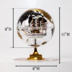 Wellfun Clear Earth Drawing Stand Education Relief Self Spinning Large Map Movelty Gifts Globe Earth Globe Decor Globe - Image 2