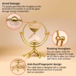 Wellfun Modern Design Stock Brass Hourglass 30 Min Rotating Stand Timer - Image 3