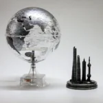 New Product Silver 6inch Transparent Landmark Globe - Image 3