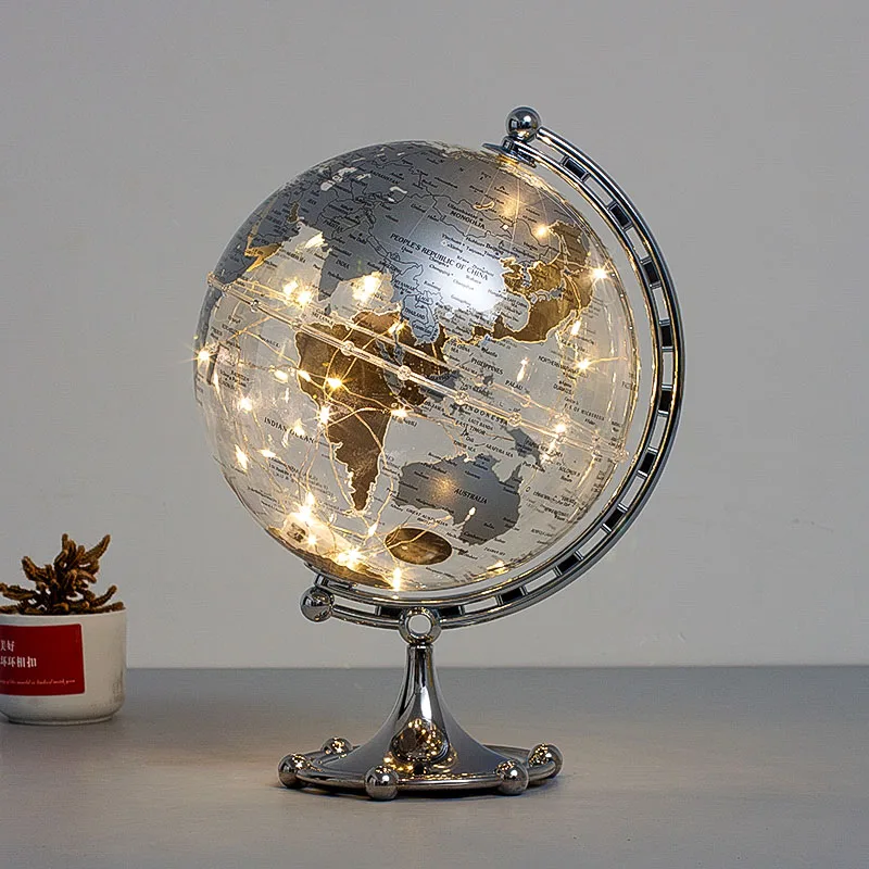 H542cf5622cc844208a586c757b617221c.webp Wellfun Hot Sale Creative Gift Clear Acrylic Globe Earth with LED Light Bulb Novelty Gifts World Globe Earth Map Manufacturer - Image 1