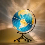 8Inch 10inch 20cm and 25cm Metal Stand HD Round Rotation World Earth Globe - Image 3