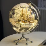 Wellfun Creative New Chinese Handmade Earth Globe Decoration Modern Colorful World Globes for Indoor Home Decor Office LED Gifts - Image 3
