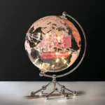 Wellfun Rotating Earth Plush Toy 20cm Glass Plastic Map Small Bright Decor Rotating Novelty Gifts Globe Earth Globe Decor Globe - Image 4