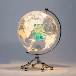 Home Ornaments and Crafts Crystal Globe Christmas Decoration Transparent World Globe Decor - Image 3