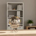 Unique Wedding Gift Globe Phote Frame Rotating Earth Globe Acrylic Globes - Image 2