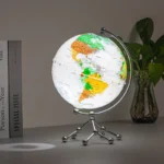 Fashion Iron Plastic World Rotating Globe With Metal Stand Light Decoration for Hom Desk Decor Globe