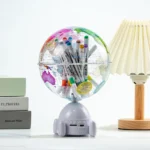 Wellfun Illuminated 8Inch English Acrylic Rotating Education World Map Globe with Bluetooth Desktop Teaching Earth Globe - Image 3