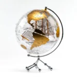 Hot Sale 25CM 10Inch Gold Earth Globe With Metal Stand Desk Top Decor Globe - Image 3