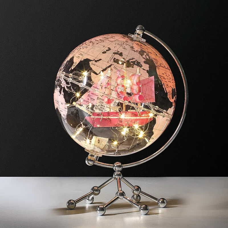 Hb7a74b6e1c6045c690781cf0d766c2a39.webp Wellfun Creative Lamp English With Lights New Products for Home Colorful Acrylic Novelty Gifts Globe Earth Globe Decor Globe - Image 1