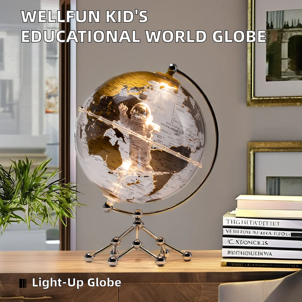 Hc2ba47c9ee164d568afa7493e77a39a3f.webp Wellfun Decor Wholesalers Gift Items Custom Aviation Gifts Novelty Gifts Decor Globe Earth Globe Decorative Photo Frame Globe - Image 1