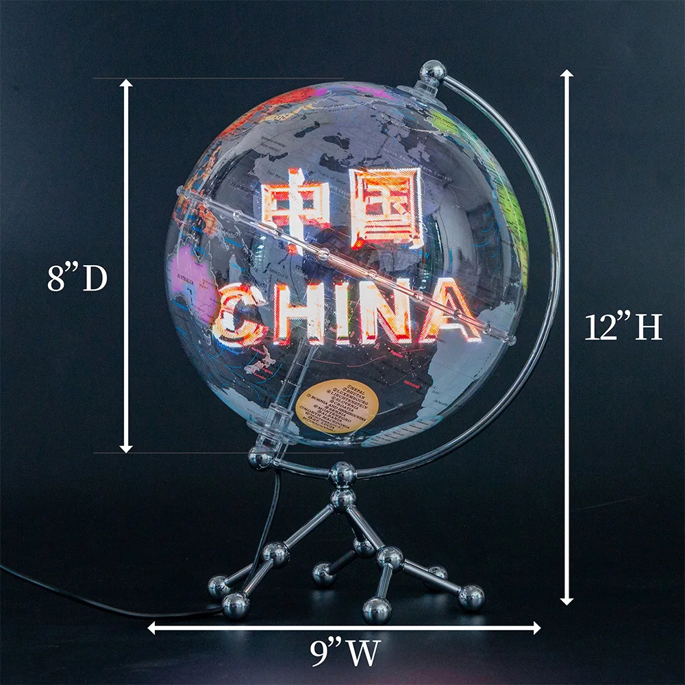 Hc522a3562ad74021ba4ab93950c2522ae.webp Fast Delivery Clear World Globe a Holographic Display 3D LED Rotating Globe - Image 1
