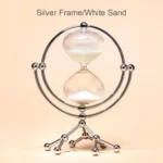 Transparent Glass Sand Clock Hourglasses Sand With Metal Stand - Image 2