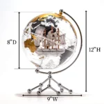 Wellfun Decorative 7 Continents for Kid Crystal World Upside Down Earth Earth Novelty Gifts Globe Earth Globe Decor Globe - Image 2