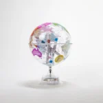 Factory Sale Transparent Globe Decor Creative Living Room Desk 15.3CM 6 Inch Rotation Decoration Earth Globe - Image 2