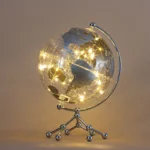 Wellfun Ornamental LED Rechargeable Outdoor Digital Sphere Pics Iuminaire String Novelty Gifts Globe Earth Globe Decor Globe - Image 4